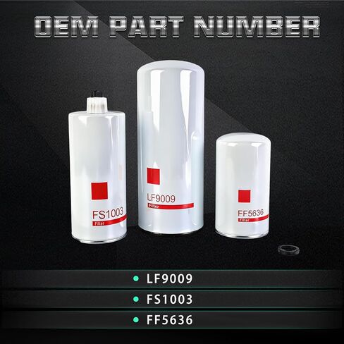 LF9009 FS1003 FF5636 Oil Filter and Water Separator Fuel Filter Kit Fit for Cummins ISC 8.3L ISL QSL 9.0L Diesel Engines in Saudi Arabia