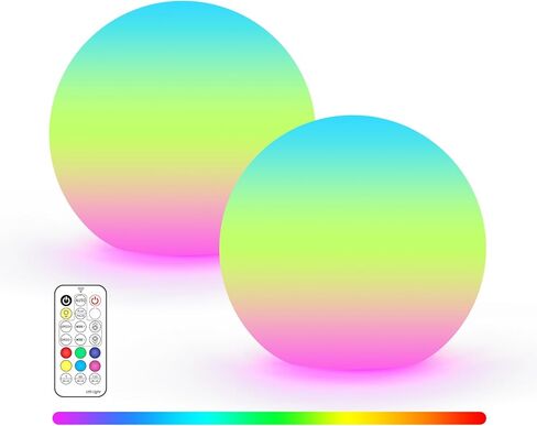 كرة إضاءة LED قابلة للتعتيم مقاس 12 بوصة من LOFTEK: مصابيح حمام سباحة عائمة مقاومة للماء مع جهاز تحكم عن بعد، 16 لونًا ضوء ليلي، لاسلكي وسريع الشحن، مصباح حسي للمنزل، والحفلات، وديكور حمام السباحة in Kuwait