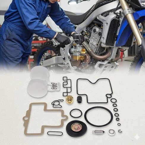 مجموعة إصلاح إعادة بناء المكربن ​​المتوافقة مع Keihin FCR Slant Body 28 32 33 35 37 39 41 مم، مجموعة حشية صيانة الكربوهيدرات للدراجات النارية (ليست لـ FCR MX Carb) in Saudi Arabia