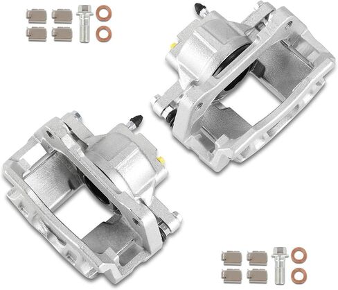 Front Brake Caliper Kit Right + Left Assembly w/Bracket 18B5044 18B5045 Compatible for Chrysler Town Country Grand Caravan Liberty Wrangler 2007-2018 (Set of 2) in Saudi Arabia