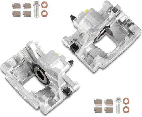 Front Brake Caliper Kit Right + Left Assembly w/Bracket 18B5044 18B5045 Compatible for Chrysler Town Country Grand Caravan Liberty Wrangler 2007-2018 (Set of 2) in Saudi Arabia