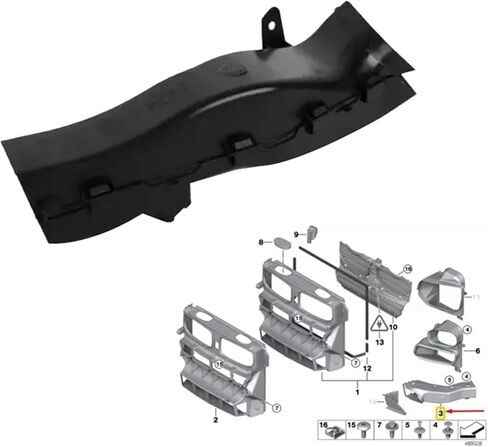 Air Intake Hose Car Front Right Brake Vent Duct Air Intake Hose 51747158380 /Fit For BMW X5 E70 2007-2013 Flexible Air Filter Intake Hose in Kuwait