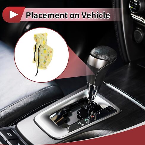 1 Pc Gear Shift Knob Cover Decoration Stick Shifting Handle Protector 5.91"x4.33" Fruit Hoodie Style Yellow Beige Green Polyester in Saudi Arabia