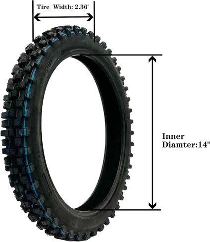 QINGBY Front Tire 2.50-14 60/100-14 Tire Inner Tube for SSR PW80 CRF70 CRF70F CRF110 TaoTao DB14 TTR90 TTR110 110cc 90cc 125cc RM65 CR60R XR70 DR70 Apollo Coolster Dirt Pit Bike Off Road Motorcycle in Kuwait
