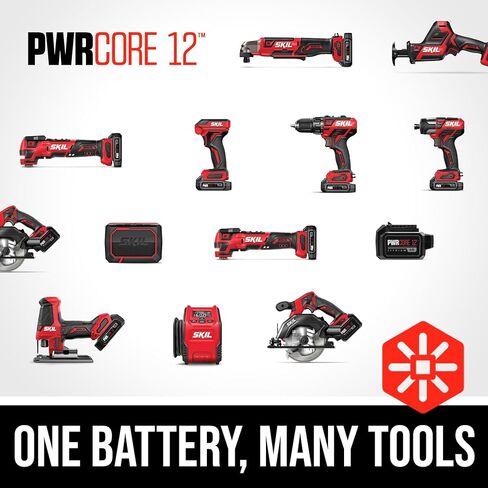 SKIL PWRCore 12 مجموعة أدوات القطع المتعددة 12 فولت تتضمن بطارية 2.0 أمبير وشاحن-ES4651A-10 in Kuwait