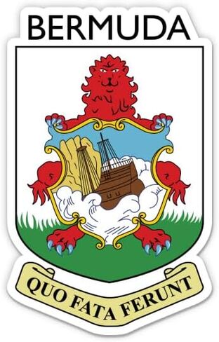 Squiddy Bermuda Coat of Arms Vinyl Sticker | Travel Souvenir Decal for Phone, Laptop, Water Bottle | 3 inch high in Kuwait