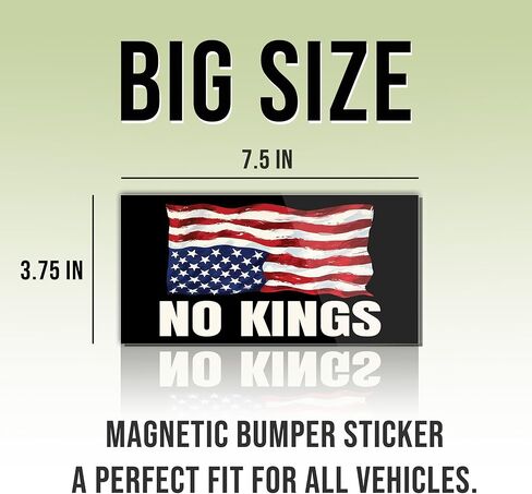 Magnetic America is in Distress Sticker No Kings Upside Down American US Flag Magnet Black, Indoor and Outdoor Use, for Bumper, Refrigerator, Cruise Door, Car, Truck 7.5x3.75in in Saudi Arabia