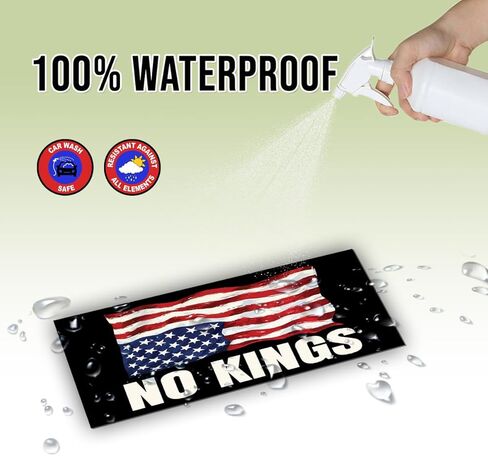 Magnetic America is in Distress Sticker No Kings Upside Down American US Flag Magnet Black, Indoor and Outdoor Use, for Bumper, Refrigerator, Cruise Door, Car, Truck 7.5x3.75in in Saudi Arabia