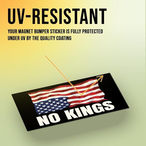 Magnetic America is in Distress Sticker No Kings Upside Down American US Flag Magnet Black, Indoor and Outdoor Use, for Bumper, Refrigerator, Cruise Door, Car, Truck 7.5x3.75in in Saudi Arabia