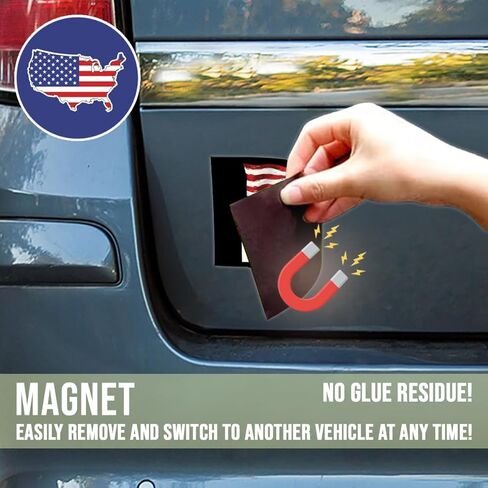 Magnetic America is in Distress Sticker No Kings Upside Down American US Flag Magnet Black, Indoor and Outdoor Use, for Bumper, Refrigerator, Cruise Door, Car, Truck 7.5x3.75in in Saudi Arabia