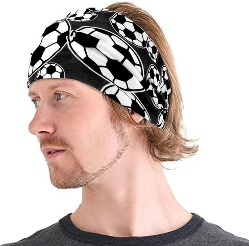 ANBALA 4 Pcs Soccer Headbands for Women Girls Boys Elastic Sweatband Headbands Adjustable Athletic Headband for Daily, Running, Football, and Outdoor Play in Kuwait