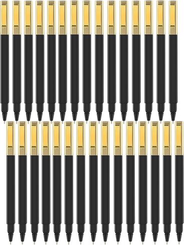 Aozora Aesthetic Pens Ballpoint Super Smooth Writing Pens Bulk 30 pack Medium Point 1.0mm No Bleed Pen with Gold Clip Blue Ink in Kuwait
