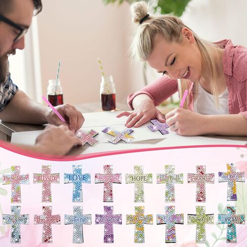 16 جهاز كمبيوتر شخصى عبر الماس الفن المسيحي الإشارات المرجعية المغناطيسية المسيحية الكتاب المقدس المرجعية هدية دينية مع آيات الكتاب المقدس الأزهار مقاطع الصفحة المغناطيسية لمحبي كتاب قراءة الكنيسة عيد الأم in Kuwait