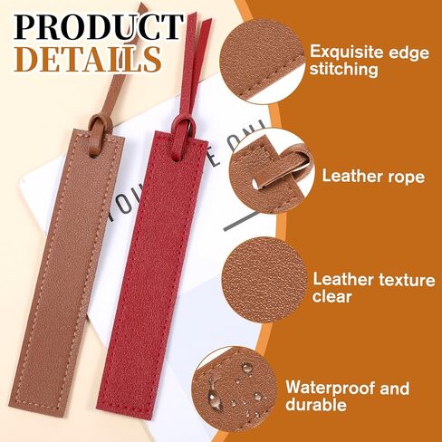 10 Pcs Classic Style Bookmarks with Leather Rope, Leathers Bookmarks with Tasse Page Markers Reading Gifts Classic Stitched Bookmark for Book Lovers, Readers, Book Marks for Men Women in Saudi Arabia