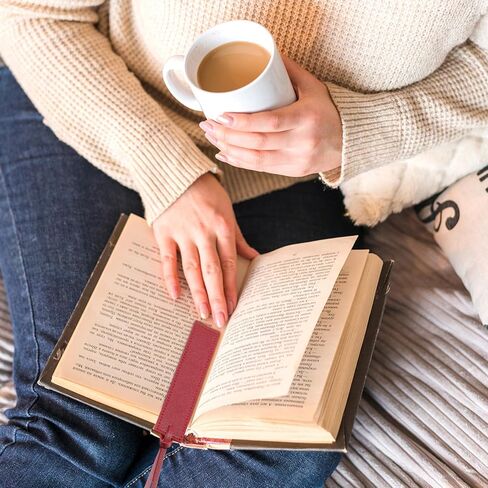 10 Pcs Classic Style Bookmarks with Leather Rope, Leathers Bookmarks with Tasse Page Markers Reading Gifts Classic Stitched Bookmark for Book Lovers, Readers, Book Marks for Men Women in Saudi Arabia