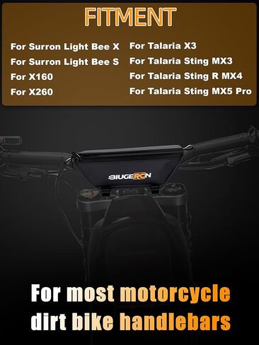 Electric Dirt Bike Handlebar Bag,Universal Ebike Handle Bar Storage Pouch for Tutti Soleil 01/Ridstar Q20/Surron Light Bee X LBX/Talaria X3 Sting MX3 R MX4 MX5/E Ride Pro in Saudi Arabia