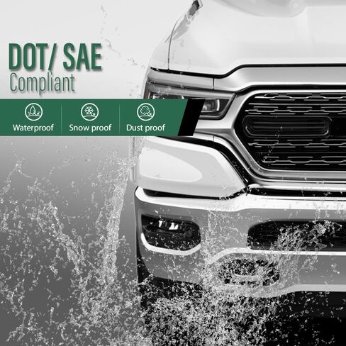 مجموعة مصابيح الضباب LED للمصد الأمامي LQI ودعامة وغطاء مصابيح الضباب متوافقة مع دودج رام 1500 2019-2021 68273291AB، 68273292AB، 68312234AB، 82215273AB، CH2592158، CH2593158 in Kuwait