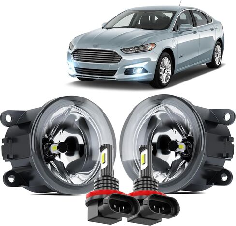 مناسب لسيارة Ford Fusion 2013-2016 ترقية أصلية 3.5 بوصة مجموعة مصابيح الضباب 6500K أبيض بارد 400% فائق السطوع، التوصيل والتشغيل، 3152033NAC، NI2592137، حزمة من 2 in Kuwait