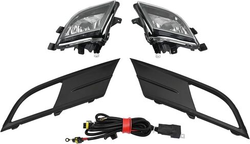 Front Left & Right Bumper Fog Lights w/Brackets + Harnesses Fit for Volkswagen Jetta 2015 2016 2017 2018 Driving Fog Lamp Bezel Assembly Replaces 5C7941699P 5C7941700P 5C6807261 5C6807262 in Saudi Arabia