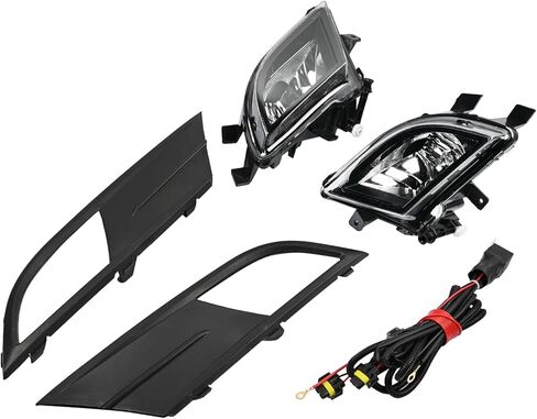 Front Left & Right Bumper Fog Lights w/Brackets + Harnesses Fit for Volkswagen Jetta 2015 2016 2017 2018 Driving Fog Lamp Bezel Assembly Replaces 5C7941699P 5C7941700P 5C6807261 5C6807262 in Saudi Arabia