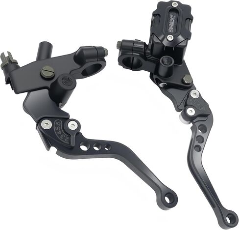 Left & Right Motorcycle 7/8 Inch 22mm Handlebar Brake Master Cylinder Clutch CNC Lever Upgrade Universal for Yamaha Harley Kawasaki Suzuki Honda, Piston Diameter 12.7mm (Purple) in Saudi Arabia