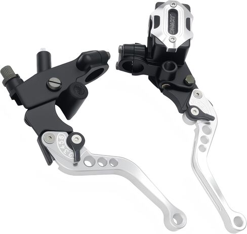Left & Right Motorcycle 7/8 Inch 22mm Handlebar Brake Master Cylinder Clutch CNC Lever Upgrade Universal for Yamaha Harley Kawasaki Suzuki Honda, Piston Diameter 12.7mm (Purple) in Saudi Arabia