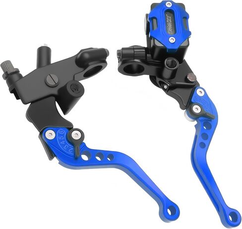 Left & Right Motorcycle 7/8 Inch 22mm Handlebar Brake Master Cylinder Clutch CNC Lever Upgrade Universal for Yamaha Harley Kawasaki Suzuki Honda, Piston Diameter 12.7mm (Purple) in Saudi Arabia
