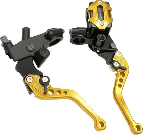 Left & Right Motorcycle 7/8 Inch 22mm Handlebar Brake Master Cylinder Clutch CNC Lever Upgrade Universal for Yamaha Harley Kawasaki Suzuki Honda, Piston Diameter 12.7mm (Purple) in Saudi Arabia