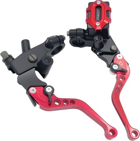 Left & Right Motorcycle 7/8 Inch 22mm Handlebar Brake Master Cylinder Clutch CNC Lever Upgrade Universal for Yamaha Harley Kawasaki Suzuki Honda, Piston Diameter 12.7mm (Purple) in Saudi Arabia