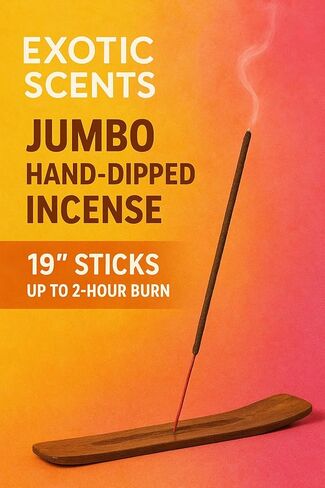 Exotic Scents 19" Hand Dipped Incense 4-Pack Assorted Scents (30-Sticks Per Pack) 120 Total Incense Sticks Variety Set in Saudi Arabia