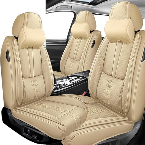 Front Set Leather Seat Covers for Toyota Sienna 1998-2024,Breathable and Waterproof Faux Leather Automotive Seat Cover,Full Wrapping Edge Car Seat Cushion Covers(Black Red,2PCS) in Saudi Arabia