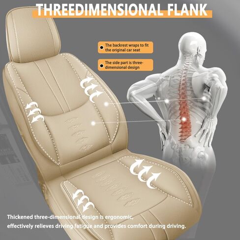 Full Set Seat Cover for Mercedes-Benz GLE 350/GLE 400/GLE 450/GLE 450 Plug-in Hybrid/GLE 450e/GLE 580,Waterproof Full Wrapping Edge Car Seat Covers(Beige,5PCS) in Saudi Arabia
