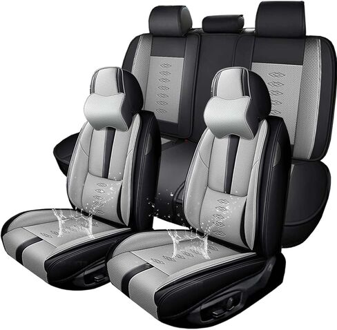 Full Set Seat Cover for Mercedes-Benz GLE 350/GLE 400/GLE 450/GLE 450 Plug-in Hybrid/GLE 450e/GLE 580,Waterproof Full Wrapping Edge Car Seat Covers(Beige,5PCS) in Saudi Arabia