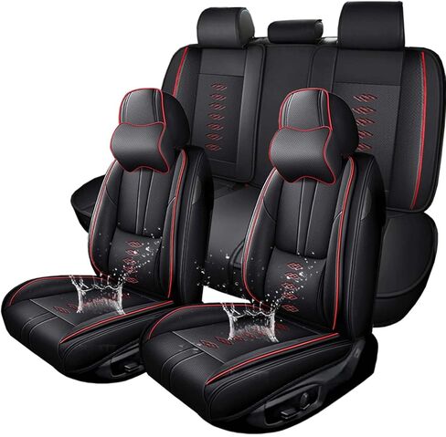 Full Set Seat Cover for Mercedes-Benz GLE 350/GLE 400/GLE 450/GLE 450 Plug-in Hybrid/GLE 450e/GLE 580,Waterproof Full Wrapping Edge Car Seat Covers(Beige,5PCS) in Saudi Arabia