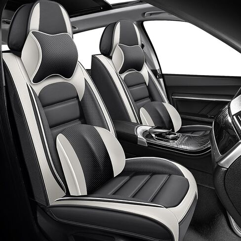 Fit for Mazda 3 Seat Covers 2006-2026, Waterproof Stain-Resistant Premium Leather Seat Cover, Full Coverage Seat Protectors Easy to Install and Clean(Luxury 5 Seats/Black) in Kuwait