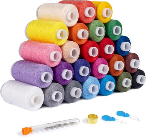 ilauke Sewing Thread, 12 Color Polyester Thread 700 Yards per Spools All Purpose Thread for Sewing Thread Assortment, Hand Sewing Quilting Thread and Sewing Machine in Kuwait