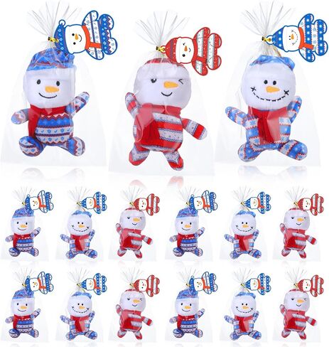 Poen 27 Pack Christmas Mini Plush Bears with Cards Set Jesus Winter Plush Bears Stuffed Animal for Classroom School Kids Exchange Prize Gifts Religious Bear Toy for Xmas Party Favors(Snowflake) in Saudi Arabia