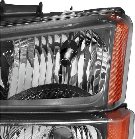 مصابيح المصد الأمامي الأسود ABS البلاستيك الإسكان لسيلفرادو 1500/2500/2500HD/3500 2003-2006 in Kuwait