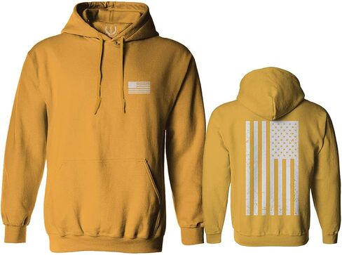 0092. White Vintage American Flag United States America USA us Military Patriotic Sweatshirt Pullover Hoodie in Kuwait