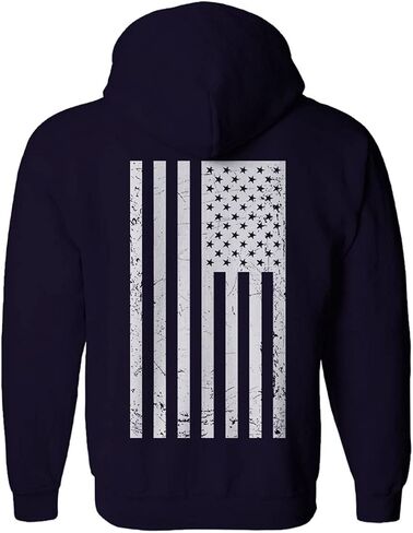 0092. White Vintage American Flag United States America USA us Military Patriotic Sweatshirt Pullover Hoodie in Saudi Arabia
