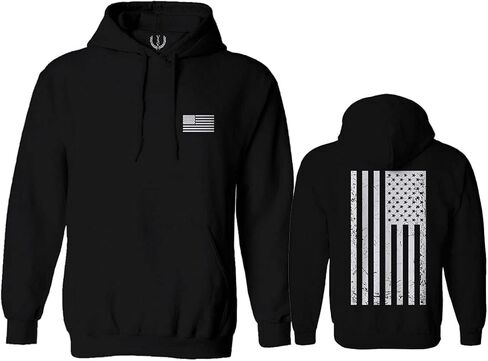 0092. White Vintage American Flag United States America USA us Military Patriotic Sweatshirt Pullover Hoodie in Saudi Arabia