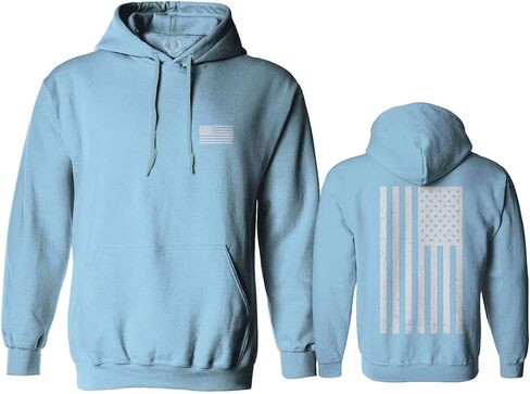 0092. White Vintage American Flag United States America USA us Military Patriotic Sweatshirt Pullover Hoodie in Saudi Arabia