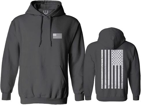 0092. White Vintage American Flag United States America USA us Military Patriotic Sweatshirt Pullover Hoodie in Saudi Arabia