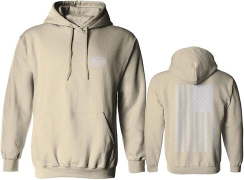 0092. White Vintage American Flag United States America USA us Military Patriotic Sweatshirt Pullover Hoodie in Saudi Arabia