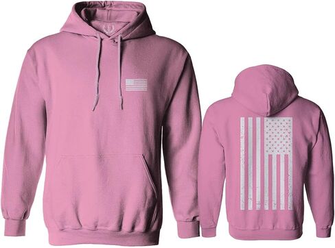 0092. White Vintage American Flag United States America USA us Military Patriotic Sweatshirt Pullover Hoodie in Saudi Arabia