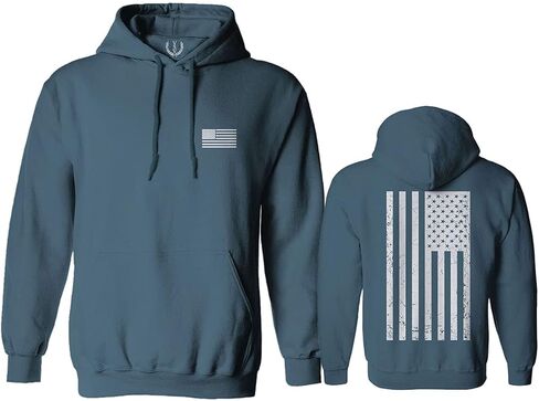 0092. White Vintage American Flag United States America USA us Military Patriotic Sweatshirt Pullover Hoodie in Saudi Arabia