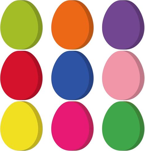 Geyee 108 Pcs Egg Cutouts Paper Easter Bulletin Board Decorations Small Egg Shaped Die Cut for Teachers DIY Craft Office School Chalkboard Wall Decor in Saudi Arabia