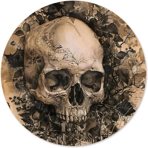 Vintage Dragonfly Round Mouse Pad, Dark Cottagecore Non-Slip Base Mousepad Gift, Vintage Moody Gifts Desktop Protection Mouse Mat for Computer Desk Home Office, 8.7x8.7 Inches in Kuwait