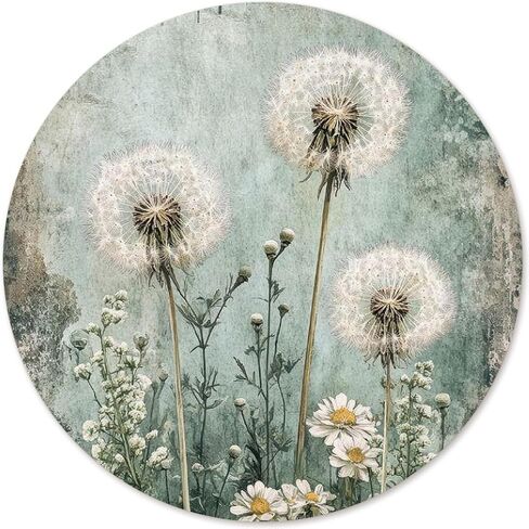 Vintage Dragonfly Round Mouse Pad, Dark Cottagecore Non-Slip Base Mousepad Gift, Vintage Moody Gifts Desktop Protection Mouse Mat for Computer Desk Home Office, 8.7x8.7 Inches in Kuwait