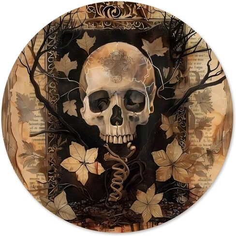 Vintage Dragonfly Round Mouse Pad, Dark Cottagecore Non-Slip Base Mousepad Gift, Vintage Moody Gifts Desktop Protection Mouse Mat for Computer Desk Home Office, 8.7x8.7 Inches in Kuwait